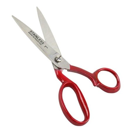 SHELTER Shelter 891 7 in. Bdeals Sharp Edge Dressmaking Craft Shear Cutter Fabric Stainless Steel Tailors Scissors; Red 891